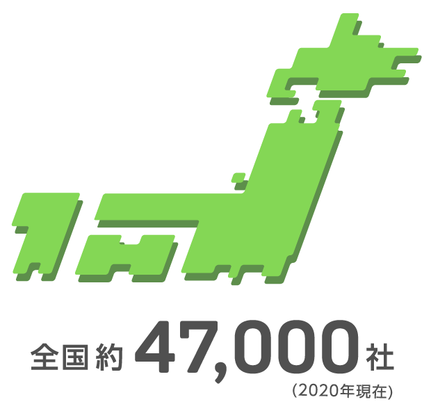 全国約47,000社